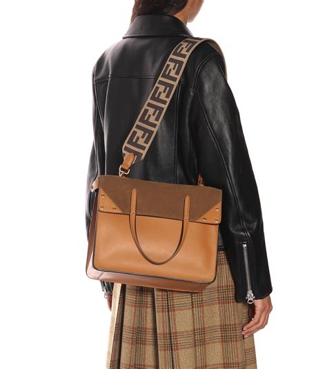 fendi flip top bag|Fendi leather flip shopper.